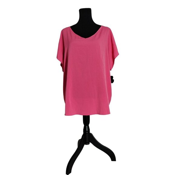 Apt. 9 Women's Pink V-Neck Short Sleeve Top Size 1X - Picture 7 of 14